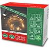 Konstsmide - Luci USB da fata, 100 diodi bianchi ambra, uso interno, 4,95 m di micro filo color argento, luci trasparenti