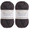 Utopia Crafts 100% lana vergine 50 g (carbone) (Confezione da 2)
