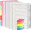 Harphia Set di quaderni formato A5, 6 fori, 90 fogli di carta con adesivi e separatori, inserti per agenda con tasche per quaderni ricaricabili in formato A5, lista delle cose da fare