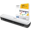 Fellowes Plastificatrice Sola A3, Formato A3, Fino a 125 Micron, Uso Domestico, con Leva di Sblocco e Modalità Riposo [ESCLUSIVA AMAZON] + Pouches A4 per plastificazione, Finitura lucida, 120 fogli