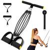 flintronic Multifunzione Elastici Fitness a 3 Tubi, Elastico Fitness con 3 Livelli di Resistenza, 135lbs Allenatore Addominale, Estensore per Tutto il Corpo per Sit-Up Pilates Yoga Fitness Crossfit