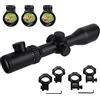 FOCUHUNTER 3-12X42SF Cannocchiale da cecchino Tactical Sniper Scope Green Coating 1/4 MOA Mid-Range con Supporti per Guida Picatinny da 20 mm e 11 mm per Sport all'Aria Aperta
