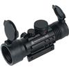 FOCUHUNTER Cannocchiale da Puntamento Tattico 4x33mm Illuminato Tri Rail Completamente Multistrato Rosso e Verde 1/4 MOA con Tre Binari Weaver