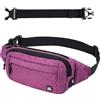 WATERFLY Marsupio da uomo e donna: piccolo marsupio sportivo Bum Hip Bag uomo donna Waist Fanny Pack con cintura di prolunga per viaggi escursionismo addestramento cani all'aperto viola, Lilla, s,