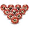FURNISHFUL FINESSE Pomelli Rosso Per Armadi E Cassetti Maniglie Per Cassettiere in Ceramica Color Oro Fatte a Mano Armadi Da Cucina Armadi Maniglia Per Guardaroba Pomelli Per Mobili-Confezione Da 4