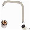 Topolenashop Canna Ricambio Rubinetto Cucina Universale 21cm AVENA Girevole Direzionabile Design Moderno Squadrato Compatibile Rubinetti Monoforo Facile Installazione per Lavelli Cucina 69248
