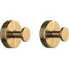 Cyberwork Ganci Senza forare - 2 ganci a ventosa in acciaio inox con ventose. Appendi accappatoio bagno, strofinacci cucina, ventose con gancio per bagno, cucina, ufficio (D'oro)