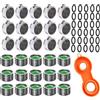 RPHONGHONG Set di 30 rubinetti per rubinetti M24, con filtro in ABS, con chiave per ugello di miscelazione, filtro per rubinetti M24, per bagno e cucina