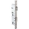 WSS Lucchetto per telaio tubolare (serratura) per la porta di casa PZW U-Stulp, con trappola e chiavistello, misura mandrino 34 mm, distanza 92 mm, dado 8 mm, acciaio inossidabile