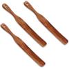 Qianyu 3pcs Skinny Spurtle per Lievito Madre Starter Miscelazione Raggiungere il fondo del barattolo Impasto Frusta Pane Mescolare Spurtles Teak Utensili da cucina Piatto Bastone Legno Utensili da cucina per