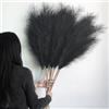 Larber 12 Pezzi Pampas Decorative Alte,115cm Erba Della Pampas Artificiale,Piume Decorative per Vaso,Soggiorno, Camera da Letto, Matrimonio,Arredamento Boho(Nero)