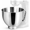 OJTOJT Ciotola in acciaio inox compatibile con KItchen AID 4,5-5 Quart, ciotola in acciaio inox con manico, lavabile in lavastoviglie, ricambio per robot da cucina, 22 x 22 x 19 cm