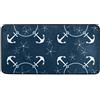 Mnsruu Tappetino da cucina retrò con motivo nautico con ancore blu navy, tappetino antiscivolo per pavimento cucina, tappetino da bagno, 99 x 50 cm