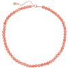 Treasure Bay Collana girocollo fatta a mano con pietre preziose da 6 mm per donne e ragazze - Gioielli con perline di cristallo curativo con pietre preziose naturali (corallo rosa)