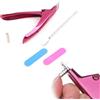 Riybyds Tagliaunghie per Unghie in Gel, Set Completo per Manicure Taglia Tips, Spingicuticole, 10 Magneti Regolabili, Lime per Unghie Doppio Lato, Strumento per Saloni e Uso Domestico, Rosa