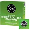 EXS | Preservativi con rilievi| Lattice naturale silicone lubrificato | Con pallini | Vegan | 48 Pezzi