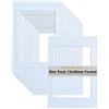 TUKA-i-AKUT 20x Passe-partout da 15x20 cm (per Foto da 10x15 cm), Senza Acidi e Resistente All'invecchiamento, Passepartout per Inquadrare Foto, Poster, Stampe d'Arte, ECC. Bianco, TKD9100-15x20-20x