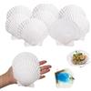 GEFIRE Conchiglie Decorative10pz Conchiglia di Capesante Bianche 9-11cm Conchiglie Grandi Decorazioni Marine Conchiglia Naturale Tasca Capesante Decorazioni Cucina Antipasto Piatto Spuntino