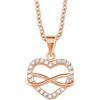 s.Oliver Collana con Ciondolo Collana da Donna in Argento sterling 925, con zirconi sintetici, 42+3 cm, colore rosa, Infinity, Fornita in confezione regalo per gioielli