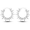 NARMO 925 Sterling Silver Hoop Orecchini a Forma di Sole per le Donne - Semplici e Leggeri