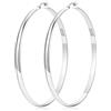 LOUMILEO 4 mm Grandi Orecchini a Cerchio Argento Leggeri Orecchini Cerchio Argento da Donna 70MM