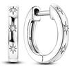 NARMO Sterling Argento 925 Orecchini per le Donne con Zirconi Cubici Colorati - Small Star Moon Cuore Circolari