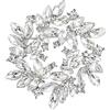 Clearine Spilla di Natale Marquise Cristalli austriaci Strass Elegante Fiore per Donne Trasparente Argento-Fondo