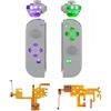 eXtremeRate Multicolore Tasti Luminosi DFS LED Kit per Nintendo Switch Joycon,Pulsanti Direzionali ABXY Trigger Ricambio per NS Switch OLED Joystick Controller(Senza Joycon)-Trasparente
