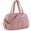 BAGSMART Borsa sportiva da donna, 24 l, Weekend, impermeabile, da viaggio, borsa da viaggio, borsa per ospedale, nascita, con borsa bagnata in PVC, per fitness, nuoto, sauna, rosa scuro, s
