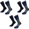 GianMarcoVenturi 6 Paia Calze Corte Uomo Caldo Cotone con Fantasie assortite (IT, Numero, 43, 46, Regular, Regular, 43/46, BLU)