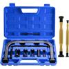 FreeTec 12 Pezzi Compressore Molle Valvole, 16-30mm Set Compressore Molle Valvole con Smerigliavalvole, Morsetto C Massiccio Attrezzo Compressore Molle della Valvola per Motore Auto Moto