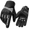 INBIKE Guanti da Moto Invernali, CE 1 KP Omologati Guanti Moto Impermeabili per ATV BMX MTB Bicicletta, Scooter, Arrampicata, Motocross e Altri Sport All'aperto（Bianco,XXL）