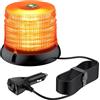 EYPINS 72 LED 72 W Luce Stroboscopica di Emergenza con Base Magnetica,E57/IP65,Cavo da 5m,Luce Lampeggiante Ambra,Coperchio Ambra,per Auto Trattore,Camion,12 V/24 V DC