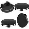 Azlanway Copricerchi per auto - Set di 4 copricerchi universali in ABS nero - adatto per VW Audi - Accessorio auto (diametro esterno 60 mm, interno 56 mm)