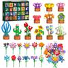 HOGOKIDS Calendario Avvento 2025 Fiori 3.6 Mini Set di Costruzioni - Conto alla Rovescia 24 Giorni, Blocchi da Costruzione Succulente 827PCS, Regali di Natale per Bambini Ragazze Ragazzi 6+