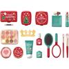 Serena&Jewel Christmas Special Edition Pretend Makeup Kit, Kids Play Cosmetics Set con accessori di bellezza, Holiday Theme Toy Makeup Collection per ragazze Età 3 4 5 6 7,8