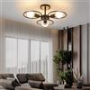 BRIMETI Lampadario Industriale Sputnik 3 Luci Lampadario Soffitto Moderno Plafoniera E27 Vintage Lampada da Soffitto, per Camera da letto, Soggiorno, Cucina, Corridoio Senza Lampadina （Nero）