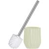 ASKLUND Scopino WC Spazzolone Bagno WC Scovolino WC con Portascopino in Ceramica Forma del Diamante Beige