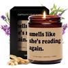 Homorro Regalo Donna Candele Profumate Uomo Compleanno Regali Amante Della Lettura | Amica Anniversario Matrimonio Mamma Cera Di soia Candela Profumata Maestra Collega Nonna Sorella Coppia Moglie