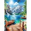 NEWENMO 5D Montagne Verdi Diamond Painting Adulti Pittura Diamante Kits | Acqua Pittura Diamante Kit Completo,DIY Diamond Art Kits,Diamond Painting Set per Decorazione Casa e Regalo 30x40cm