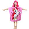 JORAKI Poncho da Bagno per Bambini, Asciugamano da Spiaggia Per Bambini con Cappuccio Telo Mare in Microfibra per Spiaggia Bagno Doccia Nuotare Piscina Accappatoio per Ragazze Ragazzi 2-8 Anni