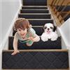 YISUN Tappetino Antiscivolo per Scale 15 Pezzi,20x65cm,Resistente all'Usura,Facile da Installare,Pulire,Adatto a Bambini,Anziani e Animali Domestici,Compatibile con Legno,Marmo,Vetro