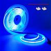 TOPAI Striscia LED COB 12V Blu 5M Alta densità 480LED/M Alta Luminosità 1500Lm Flessibile Tagliabile IP20 Non impermeabile Luci a LED per Casa Camera Cucina
