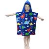 JORAKI Poncho da Bagno per Bambini, Asciugamano da Spiaggia Per Bambini con Cappuccio Telo Mare in Microfibra per Spiaggia Bagno Doccia Nuotare Piscina Accappatoio per Ragazze Ragazzi 2-8 Anni
