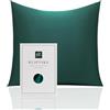 RUIPTSKE Federa per cuscino in seta 100% seta 22 momme certificata Oeko-TEX®, benefici per capelli e pelle anti età, anti acaro (verde scuro, 65 x 65 cm)