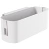 Ruikcoll Organizer da letto sospeso bianco, cestini sospesi con 2 ganci staccabili, robusto portaoggetti da comodino, per dormitorio, famiglia, ufficio