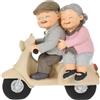 WINOMO Coppia Anziana Figurina Creativa in Resina Nonni da Collezione Figurina da Tavolo per Decorazione Home Office 15 Cm
