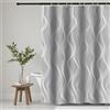 KAIMEIYU Tenda Doccia in Poliestere Tenda da Bagno in Tessuto Lavabile in Lavatrice con 12 Anelli Impermeabile 180X180CM Grigio