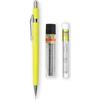 Pentel P205-97C - Matita Automatica Meccanica - Gamma Fluorescente - Singola + 12 Mine di Ricarica Hi-Polymer HB 0,5mm + Tubetto di Ricariche per Gomma Z2-1N da 4 (Giallo Fluorescente)