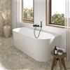Villeroy & Boch Somera vasca da bagno a parete, con pannello laterale, con troppopieno rotondo L: 180 La: 80 cm, UBQ180SOM9CS00V-RW, Somera stone white [Vasche da Bagno > Vasche da Bagno a Parete]